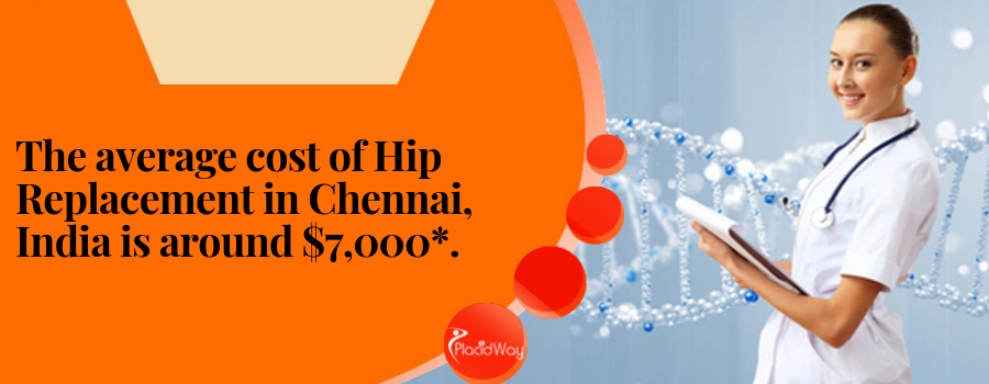 The average cost of Hip Replacement in Chennai, India is around $7,000.